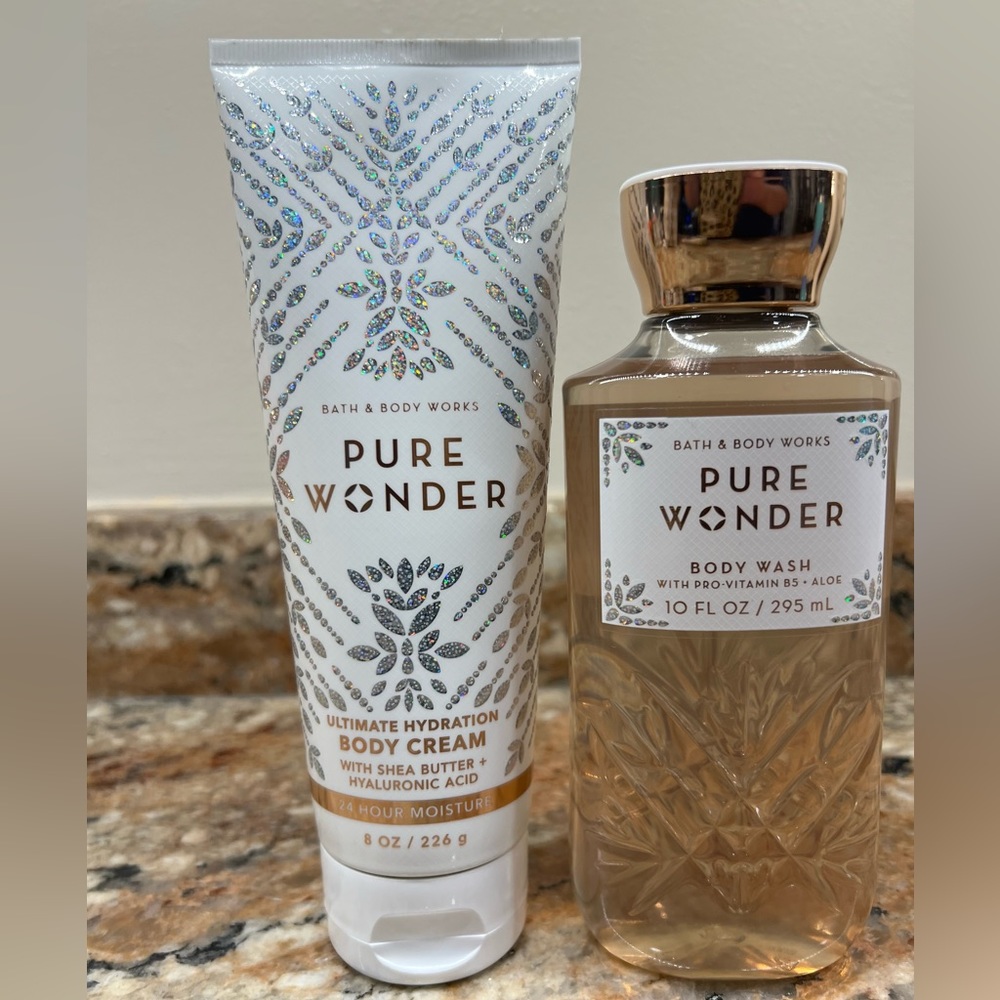 Bath and body works Pure Wonder body cream and body wash